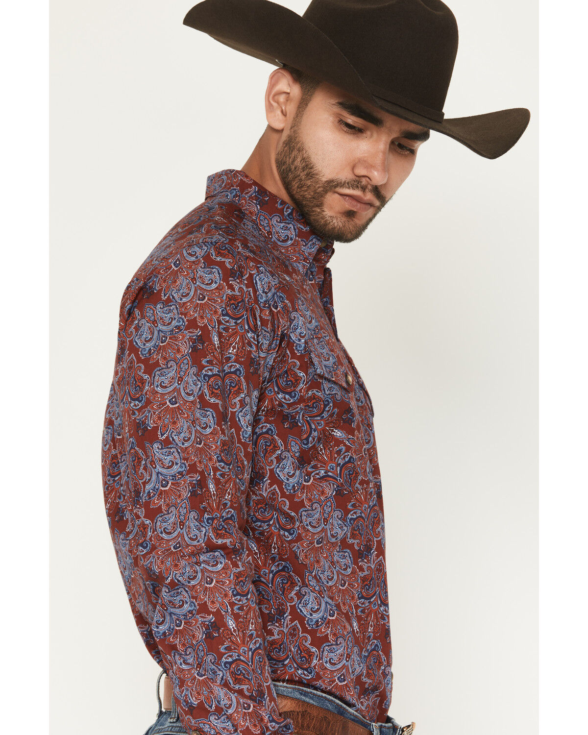 Ariat Men's Tyrone Paisley Print Long Sleeve Snap Western Shirt