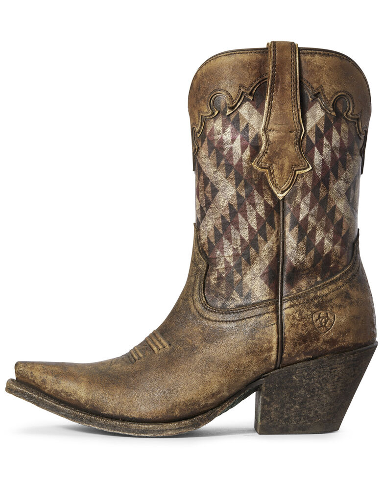 Ariat Women's Gemma Aztec Print Western Boots Snip Toe Boot Barn