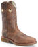 Image #1 - Double H Men's 11" Wide Square Composite Western Work Boots, Brown, hi-res