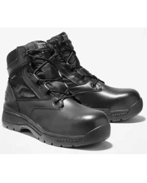 Timberland PRO Men's 6" Composite Toe Waterproof Boots, Black, hi-res