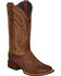 Image #1 - Lucchese Handmade Cognac Ryan Shark Cowboy Boots - Square Toe , , hi-res