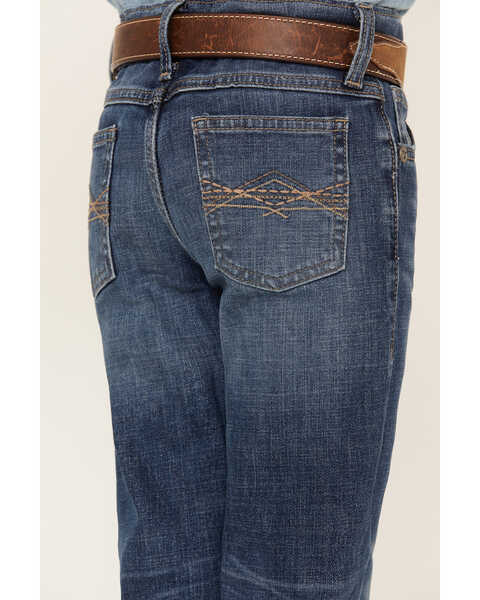 Image #4 - Wrangler Boys' Medium Wash Slim Fit Vintage Bootcut Denim Jeans, Medium Wash, hi-res
