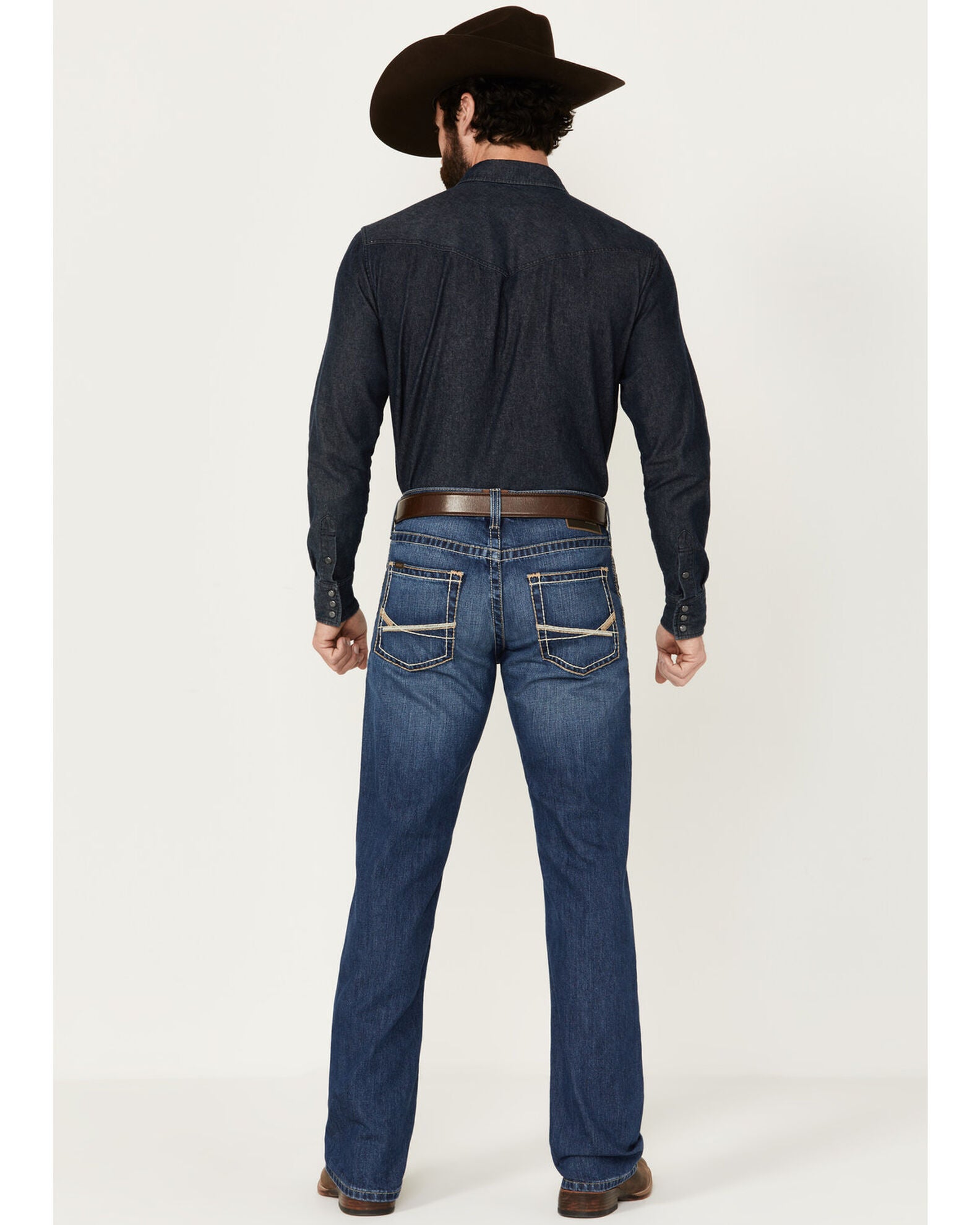 Ariat Men's M5 Medium Wash Pismo Bucklin Straight Denim Jeans, Medium Wash