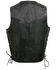 Image #2 - Milwaukee Leather Men's 3X Classic Side Lace Biker Vest - Big, Black, hi-res