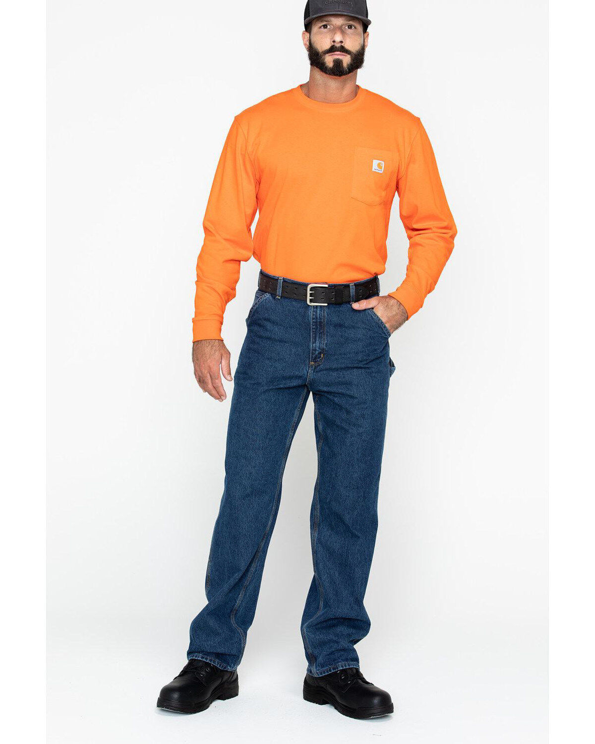Carhartt Flame Resistant Signature Denim Dungaree Work Jeans