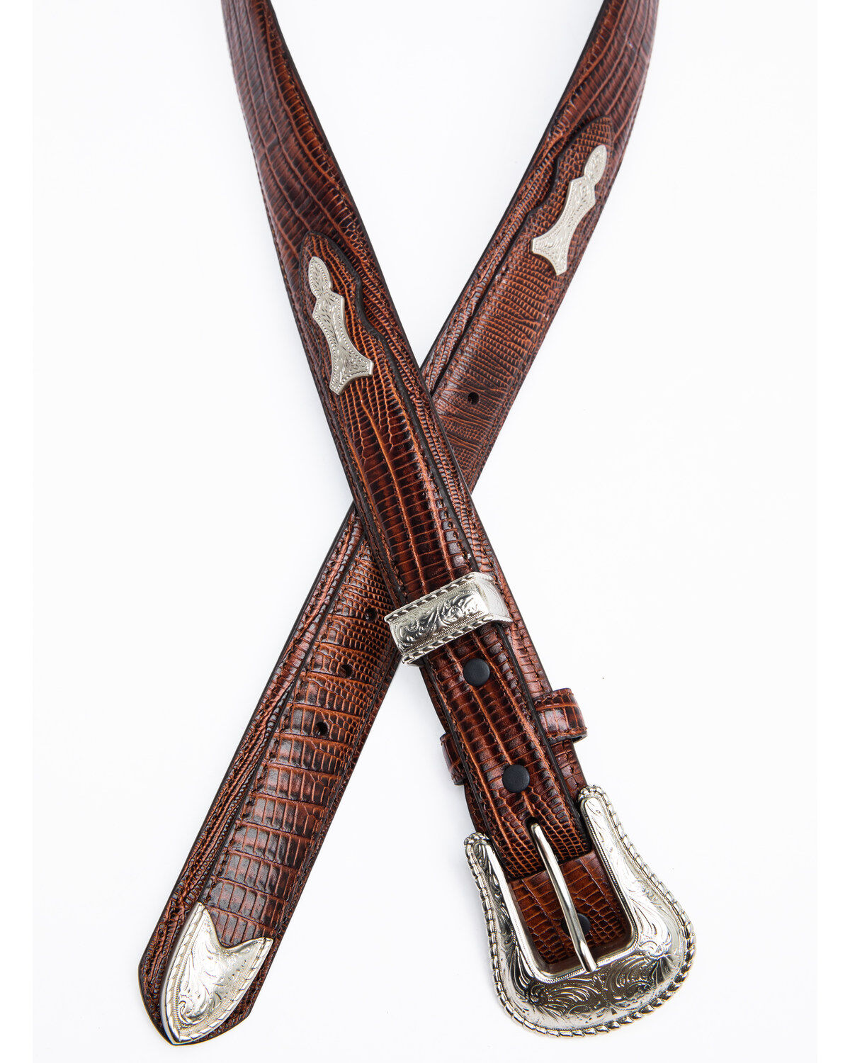 Image #2 - Lyntone Men's Lizard Print Western Belt, , hi-res