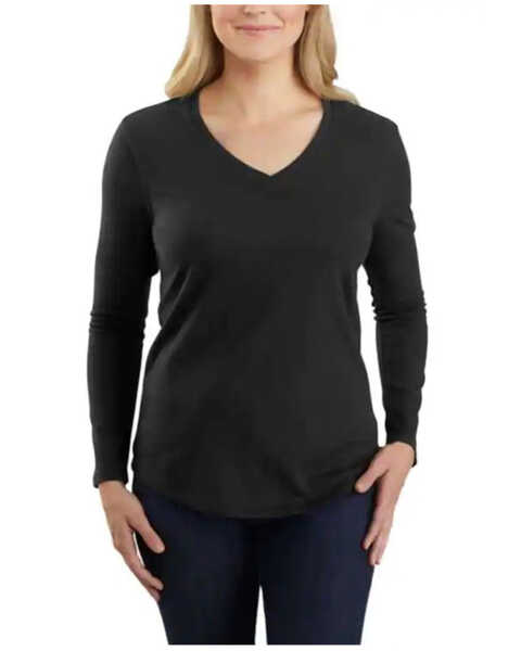 Carhartt Women's Relaxed Long Sleeve Work T-Shirt , Black, hi-res