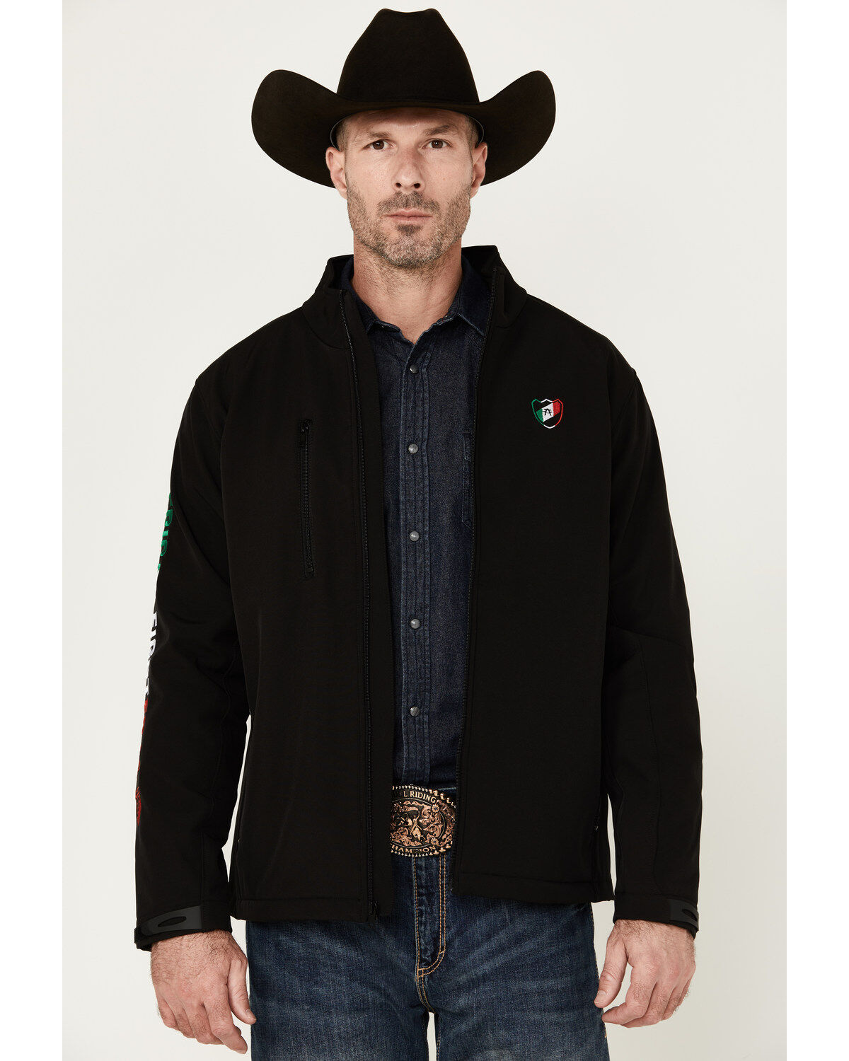 Product Name:  Lazy J Ranch Men's Mexico Flag Elevation Patch Mesh-Back Ball Cap
