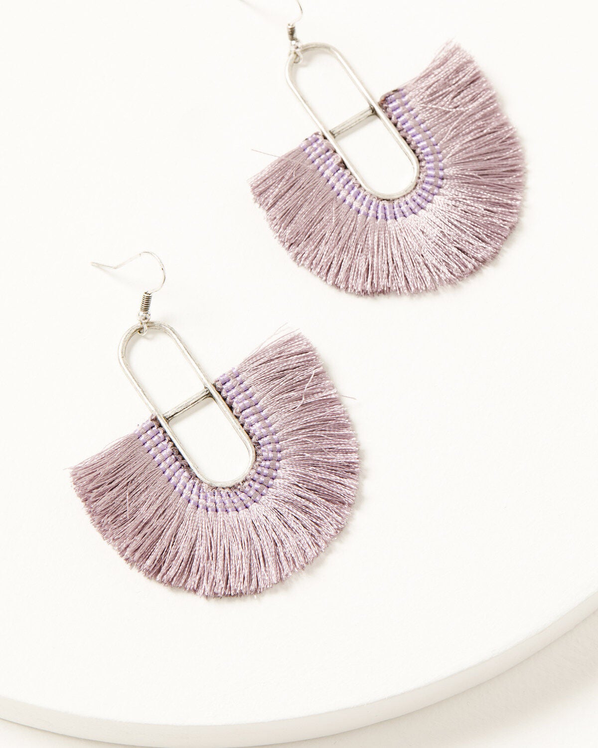 Shyanne Women's Luna Bella Fringe Earrings, Lavender, hi-res