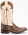 Ferrini Men's Nash Exotic Ostrich Leg Western Boots - Square Toe, Brown, hi-res