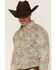 Image #2 - Gibson Trading Co Men's Feelin' Good Paisley Print Long Sleeve Snap Western Shirt - Tall, Aqua, hi-res