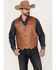 Moonshine Spirit Men's Redhawk Woven Button Down Western Vest , Rust Copper, hi-res