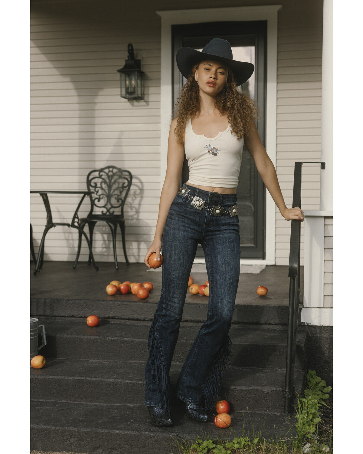 Image #1 - Idyllwind Women's Mama Tried Ribbed Graphic Tank, Cream, hi-res