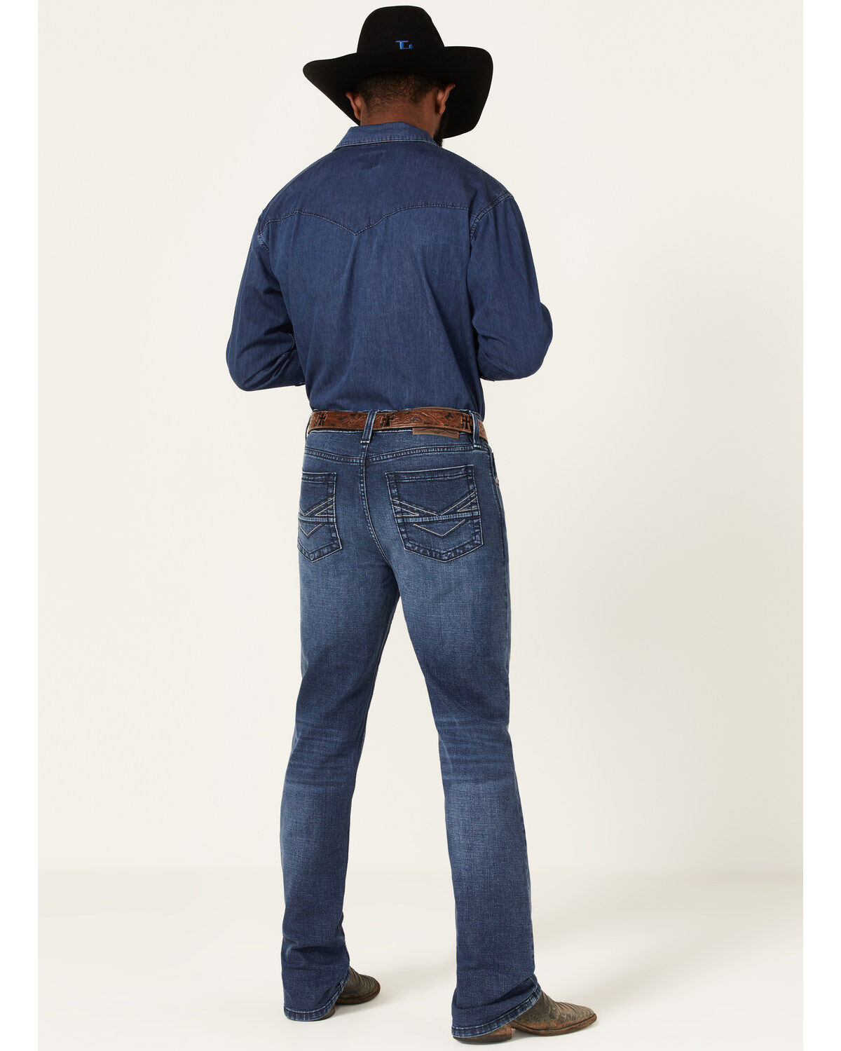 Image #3 - Cody James Men's Howdy Medium Dark Wash Stretch Slim Straight Jeans, Dark Medium Wash, hi-res