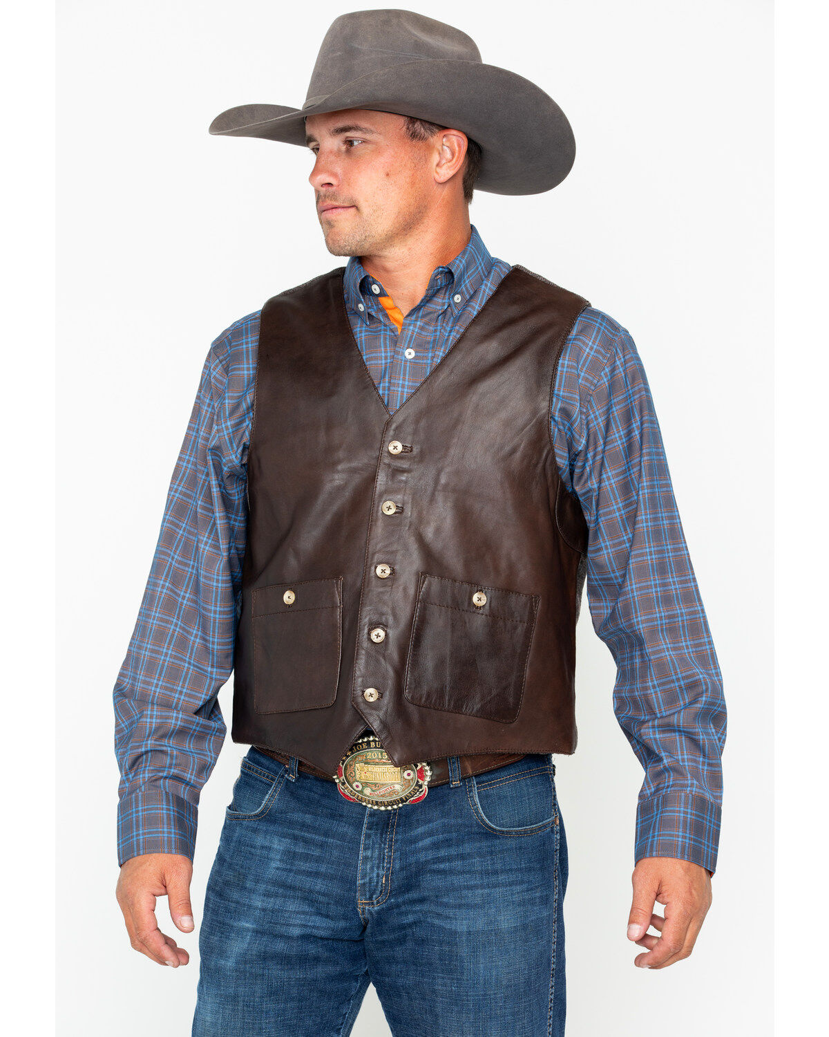 Image #1 - Outback Trading Co. Men's Wynard Button Pocket Vest, Brown, hi-res