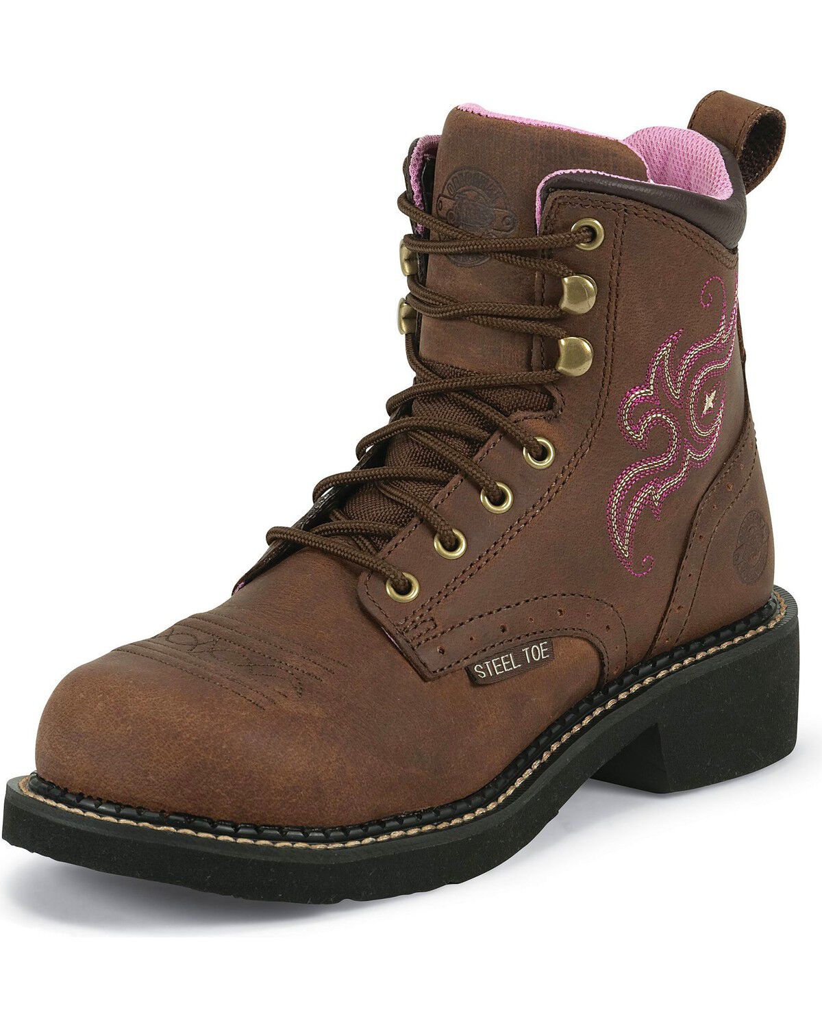 justin original work boots steel toe