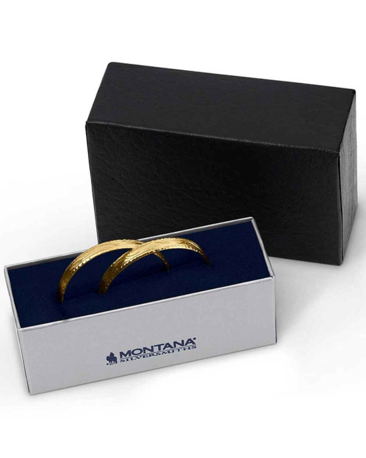 Image #3 - Montana Silversmiths Women's Timeless Treasure Chiseled Hoop Earrings, Gold, hi-res