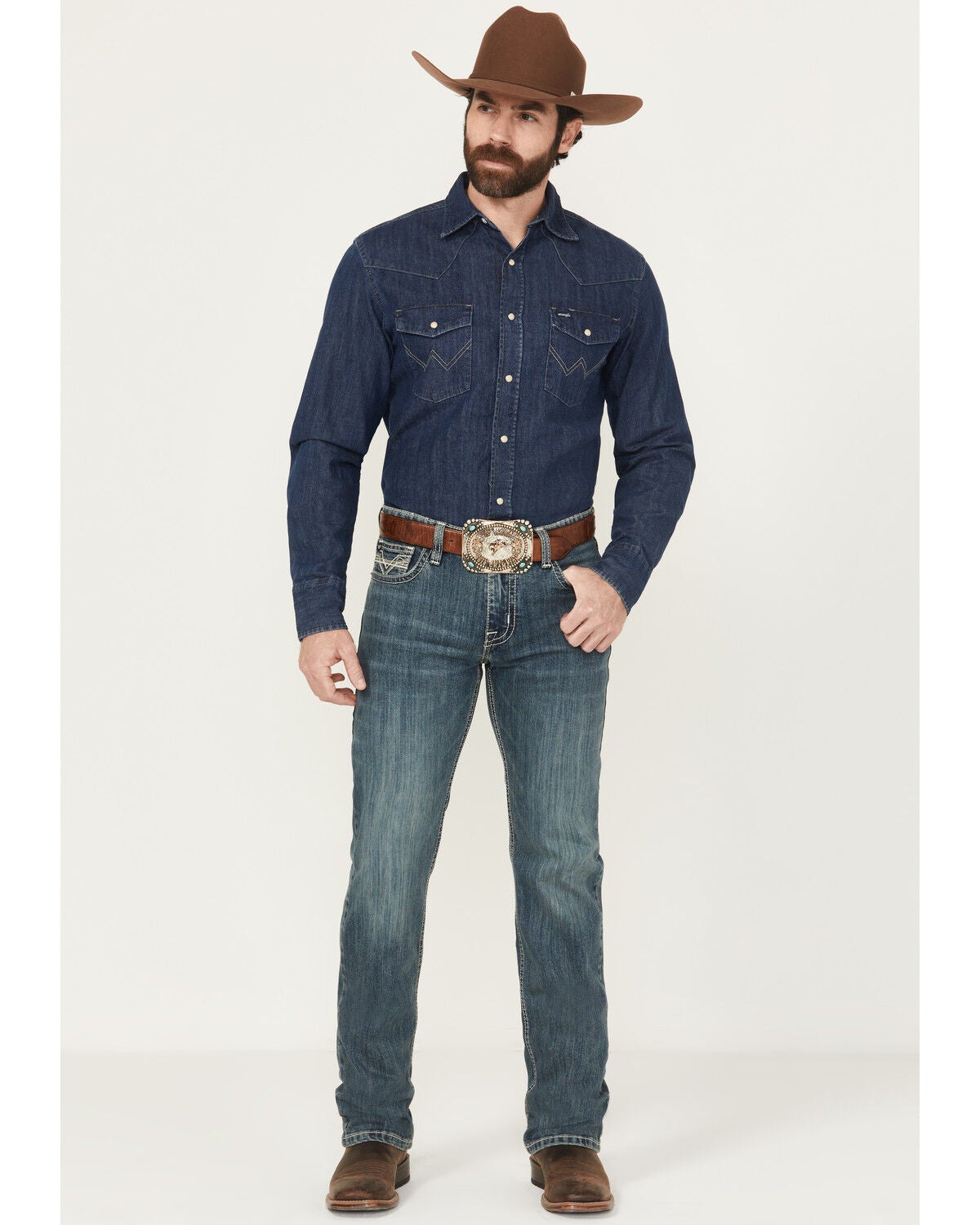 Rock & Roll Denim Men's Revolver Medium Wash Slim Straight Reflex Denim Jeans, Medium Wash, hi-res