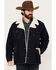 Image #1 - Wrangler Men's Archive Long Sherpa Lined Button-Down Denim Jacket, Dark Wash, hi-res