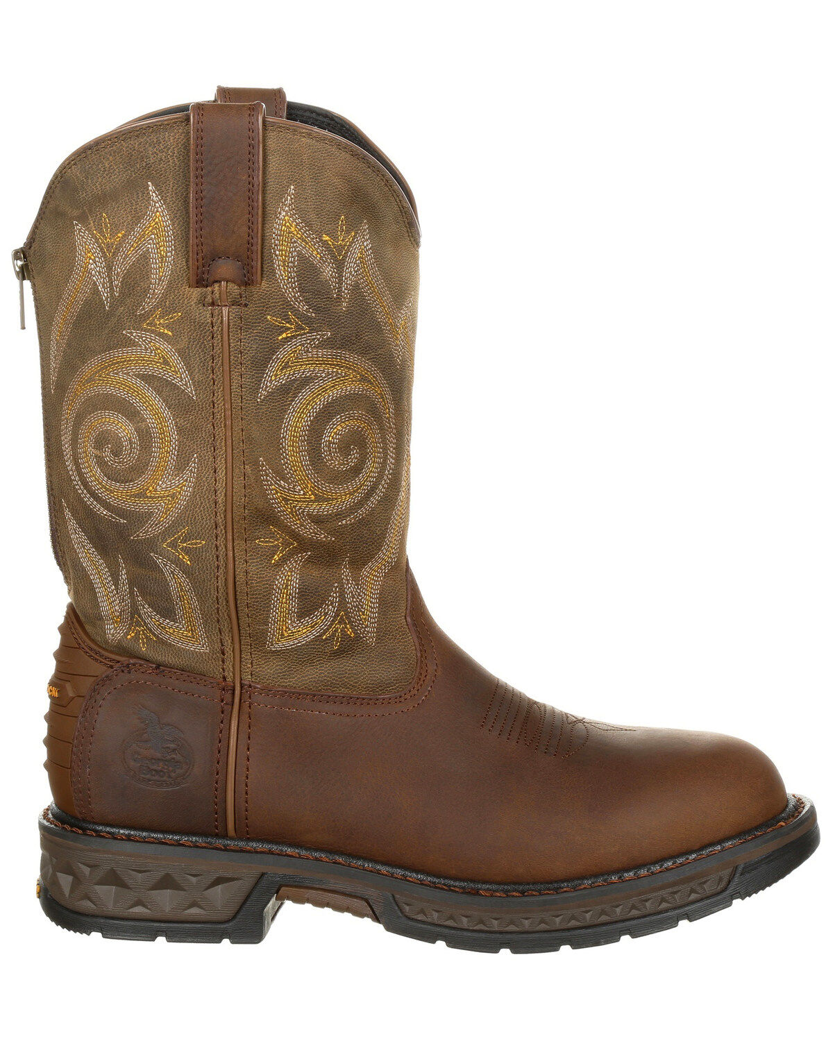 Round toe western work boots Clearance
