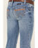 Image #4 - Wrangler Girls' Light Wash Embroidered Pocket Bootcut Jeans, , hi-res