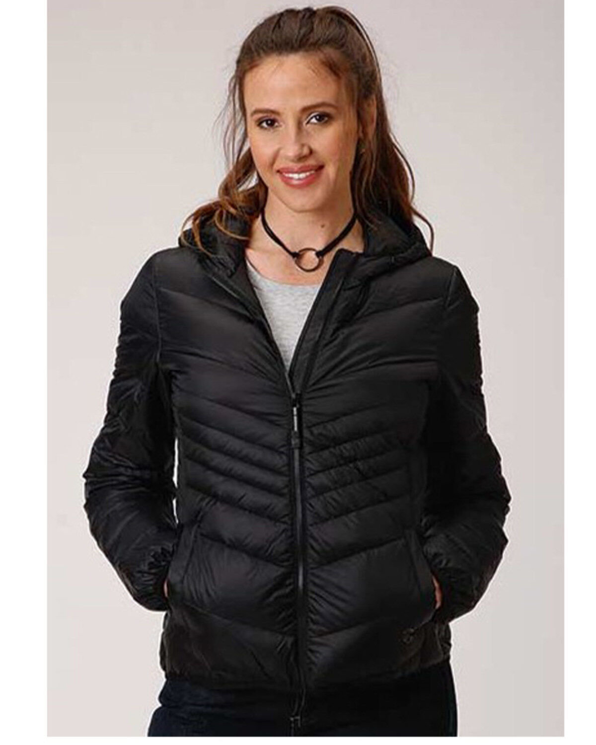lightweight quilted hooded jacket