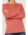 Ariat Women's FR Air Henley Long Sleeve Work Pocket Shirt , Red, hi-res