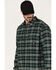 Hawx Men's Plaid Long Sleeve Button-Down Flannel Work Shirt , Green, hi-res