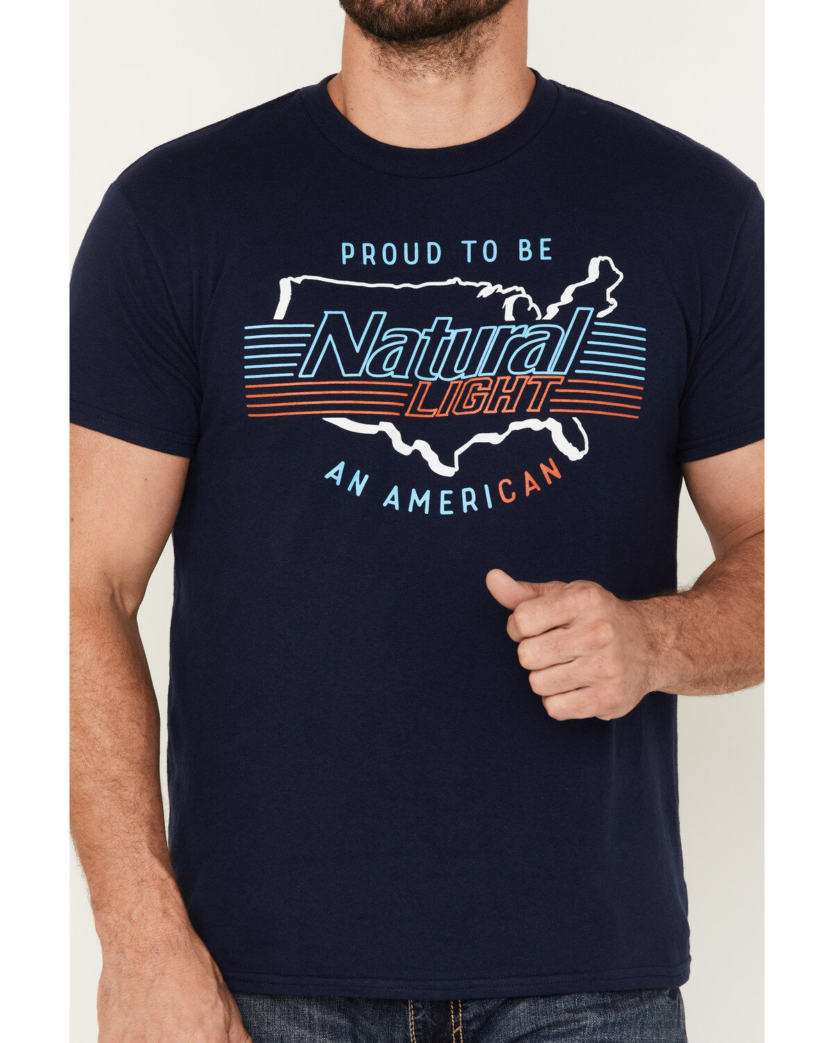 Image #3 - Brew City Beer Gear Men's Natural Light American Graphic T-Shirt, , hi-res