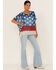 Tasha Polizzi Women's Stars & Stripes Spirit Poncho, Multi, hi-res