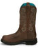 Justin Women's Tasha Waterproof Western Work Boots - Steel Toe, Brown, hi-res