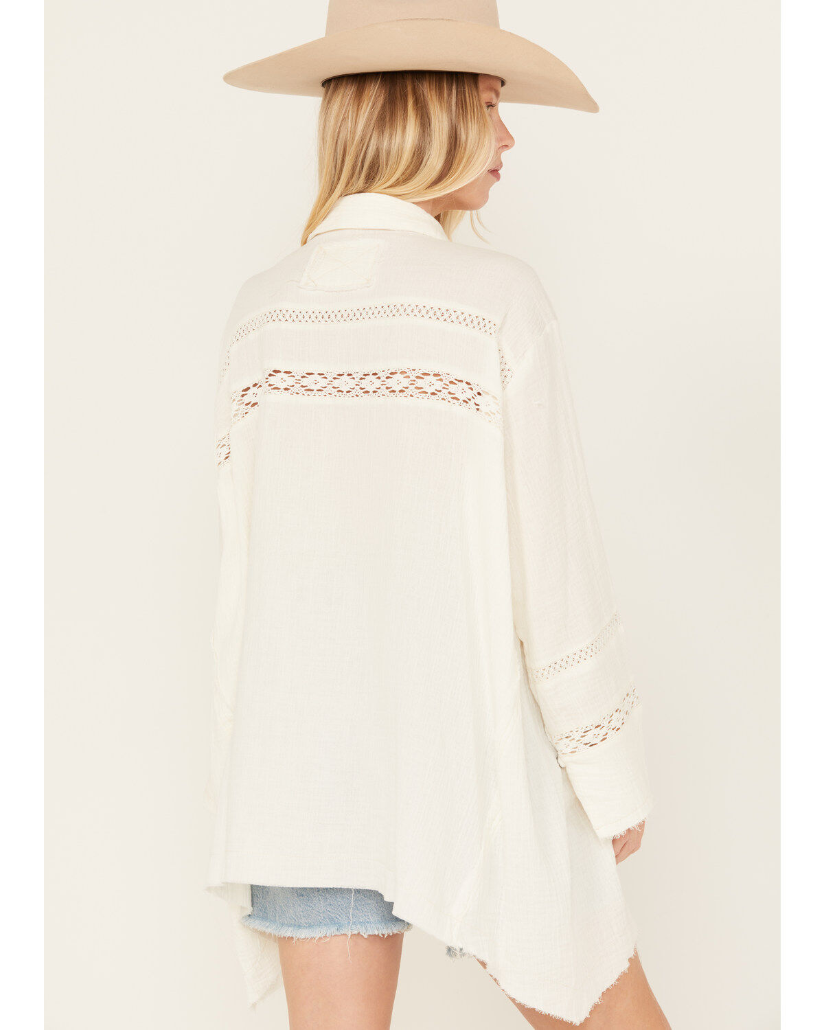 Image #4 - Free People Women's Ranch Wash Long Sleeve Top, White, hi-res