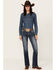 Image #3 - Rock & Roll Denim Women's Medium Wash Mid Rise Cheetah Applique Stretch Bootcut Jeans, Medium Wash, hi-res