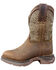 Image #2 - Durango Boys' Lil Rebel Western Boots - Broad Square Toe, Brown, hi-res
