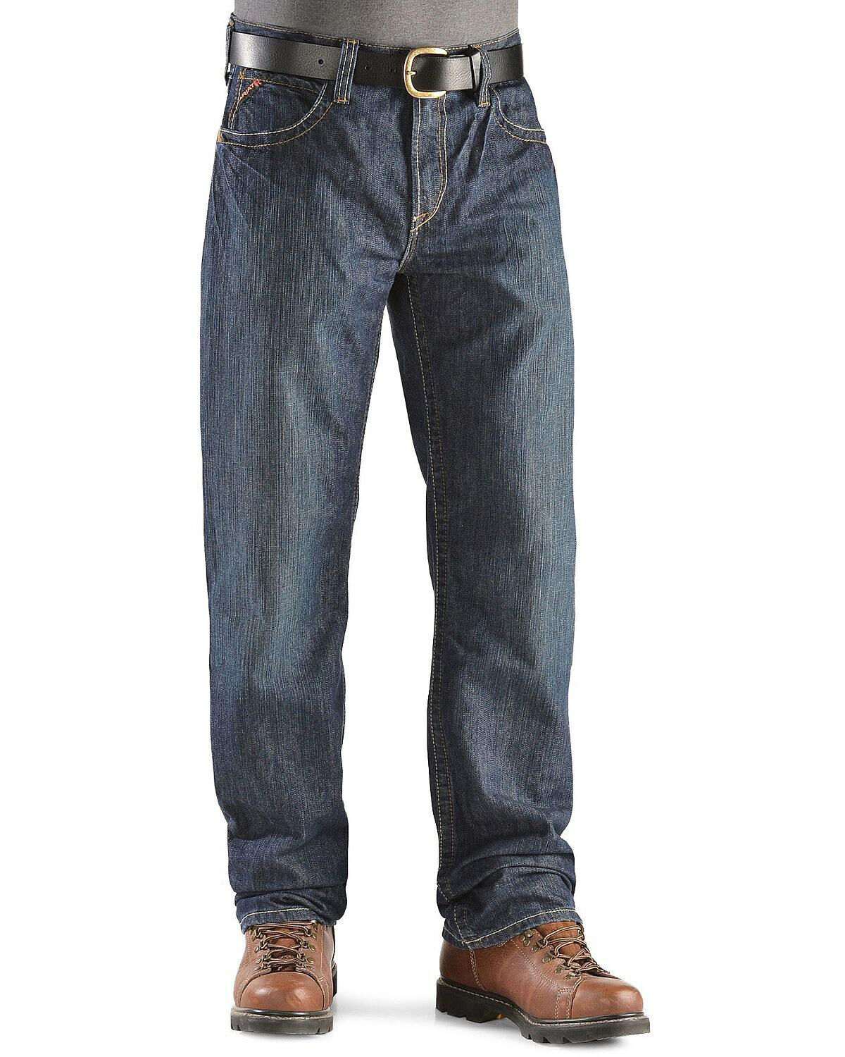 Image #2 - Ariat Men's FR Loose Fit Shale Work Jeans - Big, Indigo, hi-res
