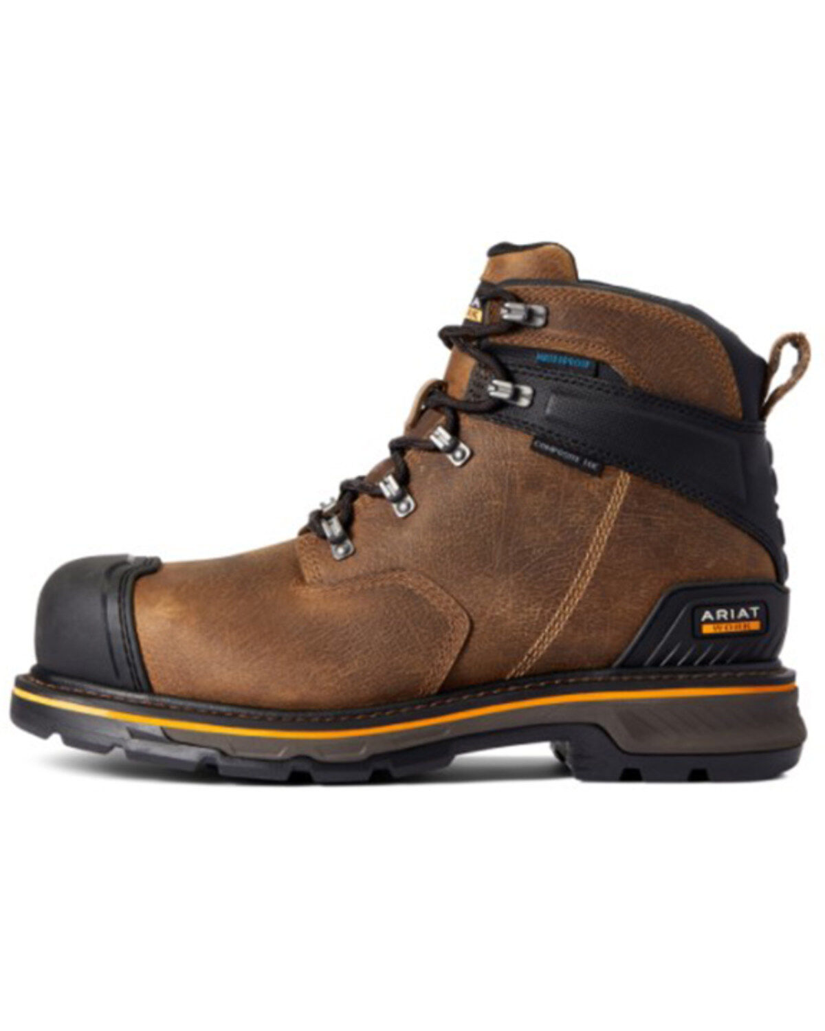 Image #2 - Ariat Men's Jumper 6" H20 Work Boot - Composite Toe, Brown, hi-res