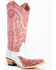 Image #1 - Circle G Women's Wingtip Overlay Western Boots - Snip Toe, Pink, hi-res
