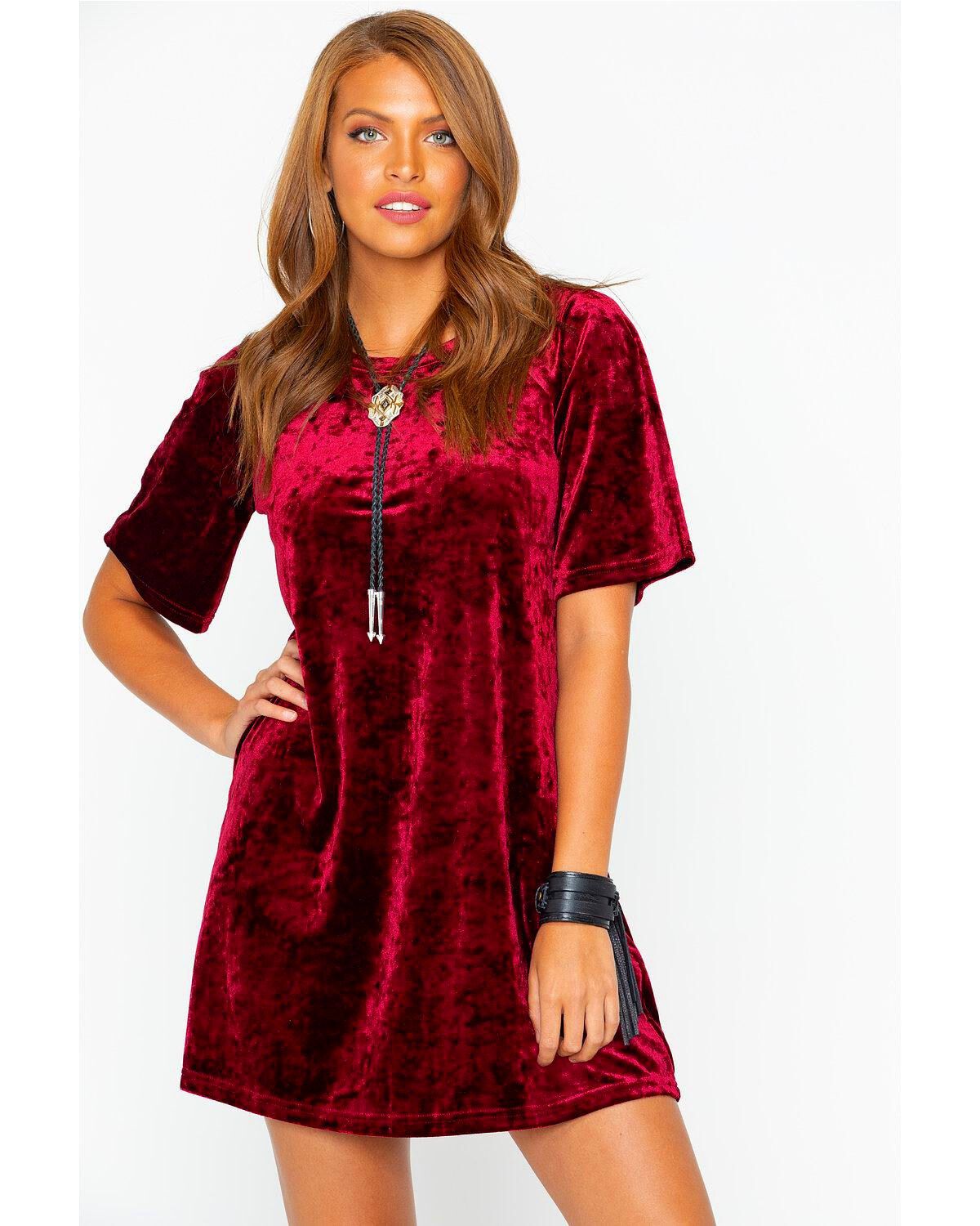 black velvet t shirt dress