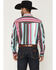 Image #4 - Wrangler Men's Brushpopper Denim Striped Long Sleeve Snap Western Shirt, Multi, hi-res