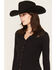 Image #2 - Shyanne Women's Rider Long Sleeve Knit Lace Yoke Button-Down Western Shirt, Black, hi-res
