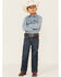 Image #1 - Cody James Boys' Saguaro Dark Wash Mid Rise Stretch Slim Bootcut Jeans, Blue, hi-res