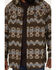 Moonshine Spirit Men's Hunter Southwestern Print Snap Western Flannel Shirt , Brown, hi-res