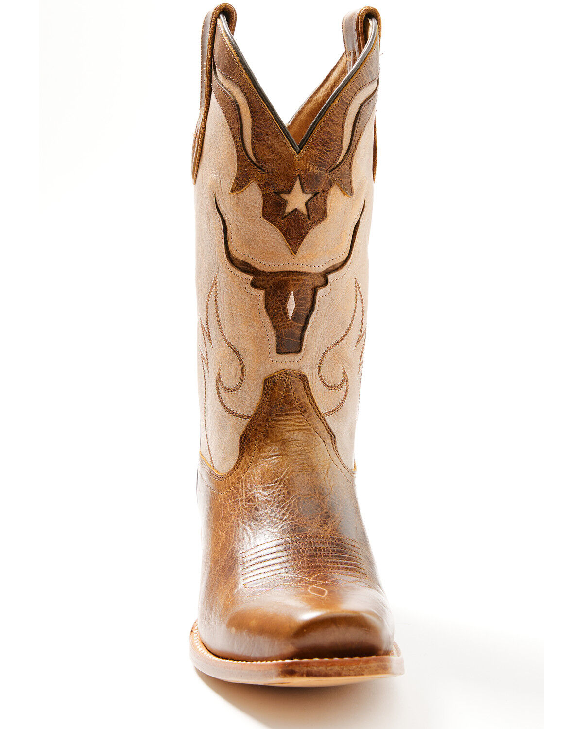 Image #4 - Moonshine Spirit Men's Showtime Inlay Western Boots - Square Toe, Tan, hi-res