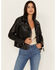 Mauritius Women's Christy Scatter Star Leather Jacket , Black/blue, hi-res