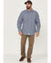 Resistol Men's Haven Small Plaid Print Long Sleeve Button Down Western Shirt , Navy, hi-res