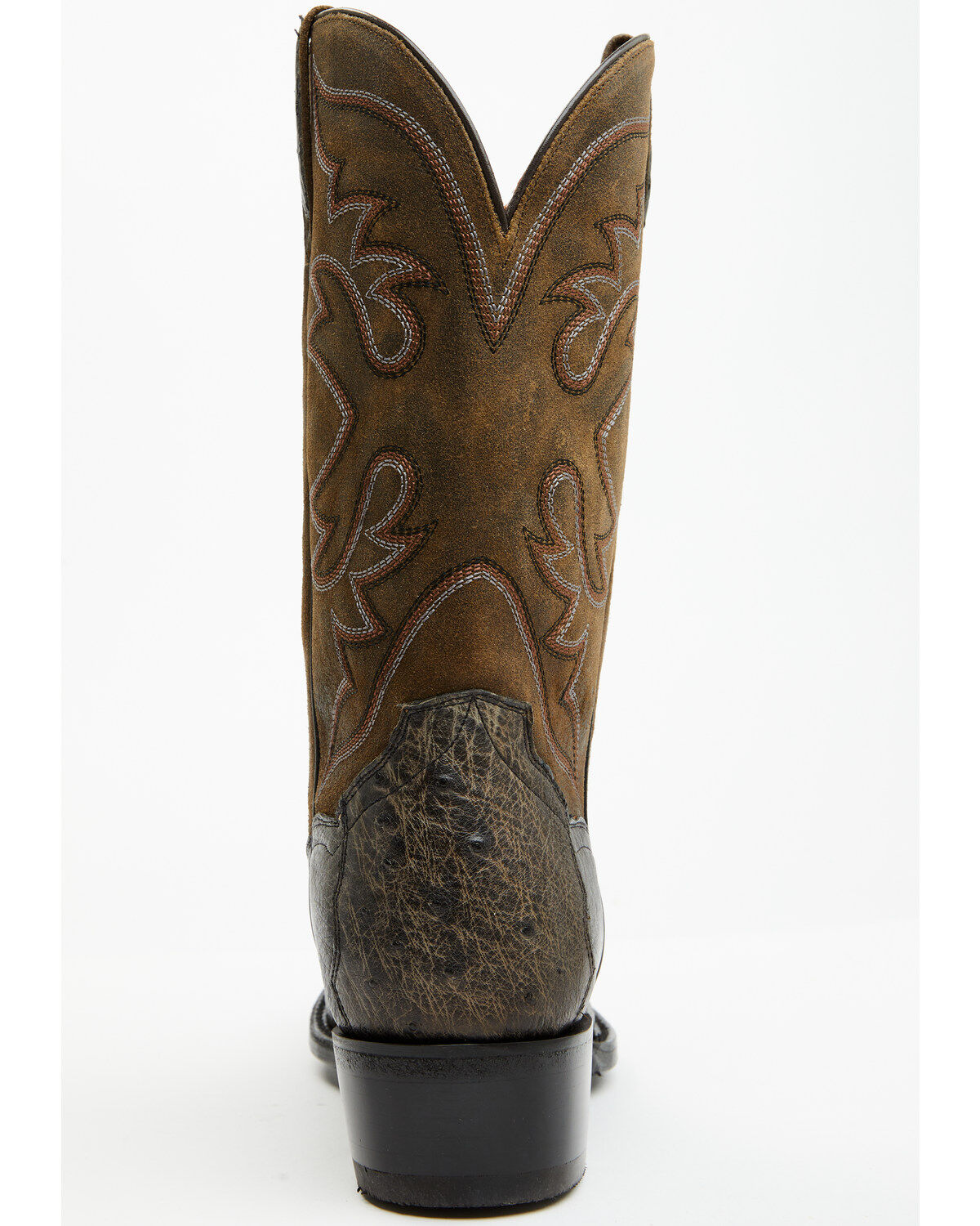 Image #5 - Dan Post Men's 12" Exotic Ostrich Western Boots - Snip Toe, Grey, hi-res