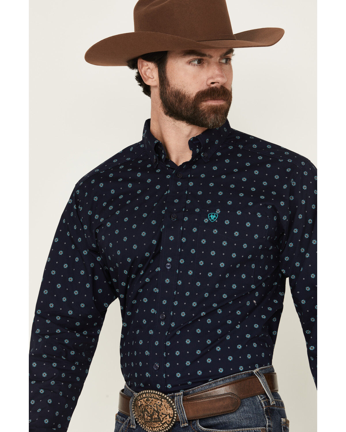 Product Name:  Ariat Men's Jacobi Geo Print Long Sleeve Button-Down Western Shirt