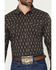 Image #3 - Gibson Trading Co Men's Orbitor Geo Print Long Sleeve Snap Western Shirt - Tall, Black, hi-res