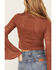 Image #4 - Shyanne Women's Crochet Lace Bell Sleeve Sweater, Brown, hi-res