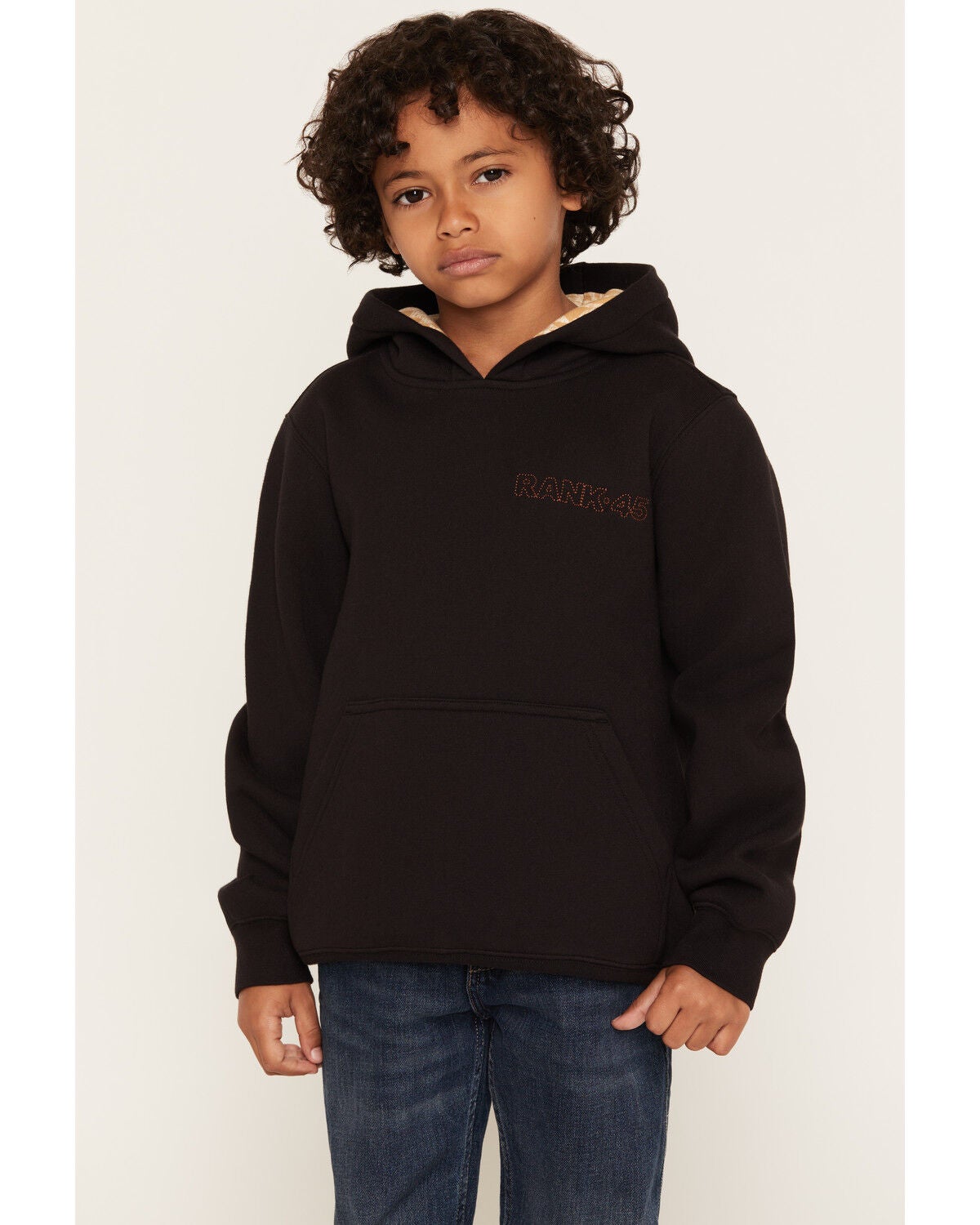 Image #2 - RANK 45&reg; Boys' Desert Steer Logo Hooded Sweatshirt, Black, hi-res